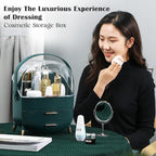 Organiser for Makeup & Skincare | Large Makeup Organisers with Dust-Proof Cover