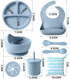 Silicone Baby Feeding Set, 10 Pcs Baby Led Weaning Supplies Baby Eating Essentials Set