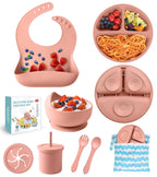 Silicone Baby Feeding Set, 10 Pcs Baby Led Weaning Supplies Baby Eating Essentials Set