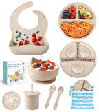 Silicone Baby Feeding Set, 10 Pcs Baby Led Weaning Supplies Baby Eating Essentials Set