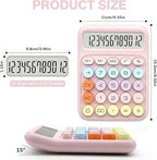 Colorful Candy Calculator,12 Digit Large LCD Display  with Battery Calculator.