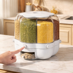AJF 360° Rotating Rice Dispenser Airtight Grain Storage