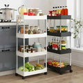 4-Tier Slim Rolling Storage Trolley – Space-Saving Organizer Rack