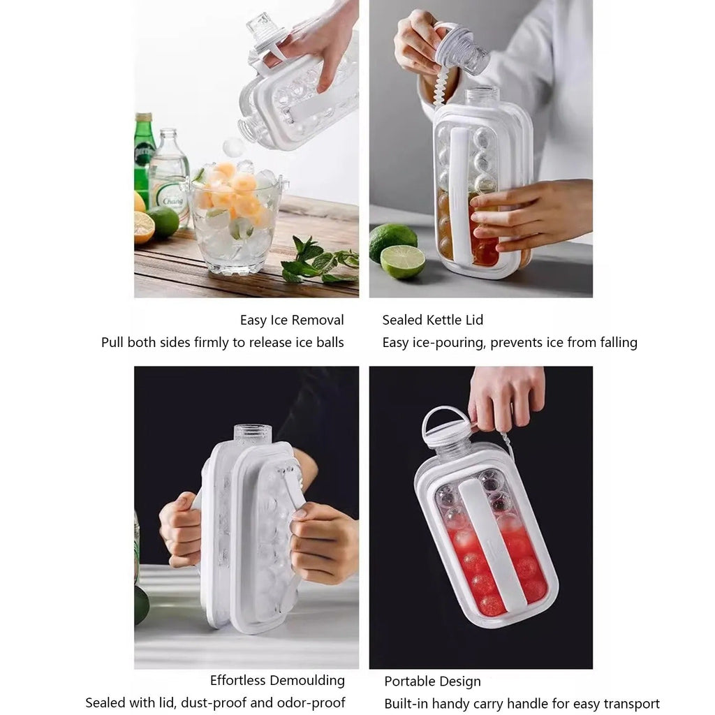 Portable Ice Ball Maker Bottle, Multi-Functional Ice Mold – Suitable for Home, Parties, and Travel