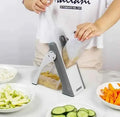 5 in 1 Manual Vegetable Cutter - Versatile Kitchen Tool for Slicing, Dicing, Chopping, and Julienne