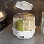 AJF 360° Rotating Rice Dispenser Airtight Grain Storage