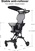 Compact Folding Baby Stroller Trike with Canopy, Adjustable Seat,Premium Quality